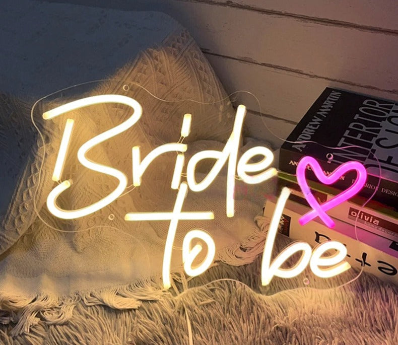 LED Neon Signs For Room Decor  Personalized Mirror Bride To Be  