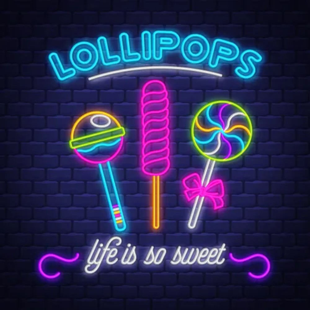 Lollipops Neon Sign  Personalized Mirror S  