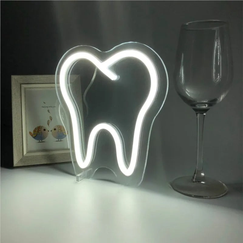 Luminous Dental Neon Light Accent Lamp  Personalized Mirror   