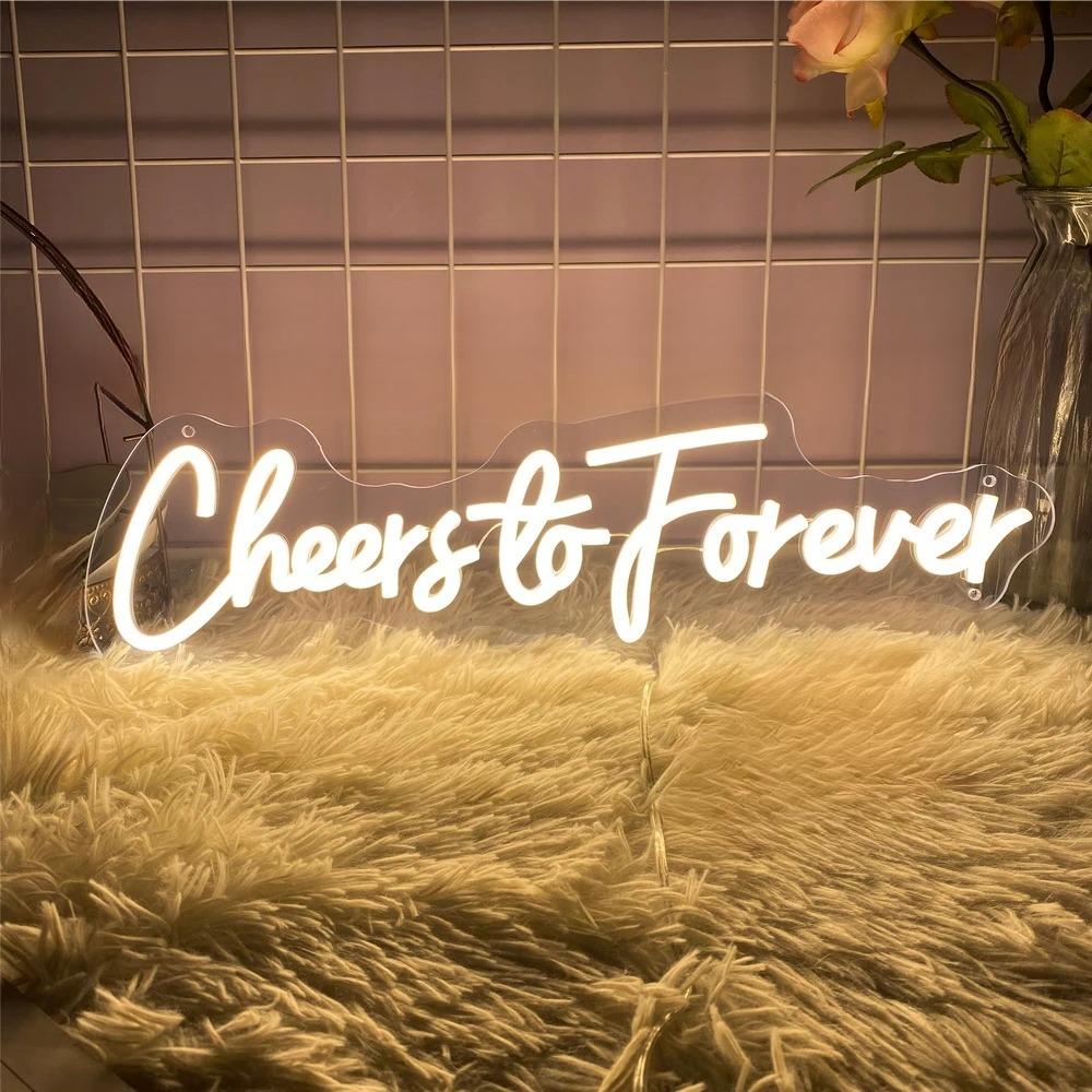 Luminous Expressions Neon LED  Personalized Mirror Cheers To Forever  