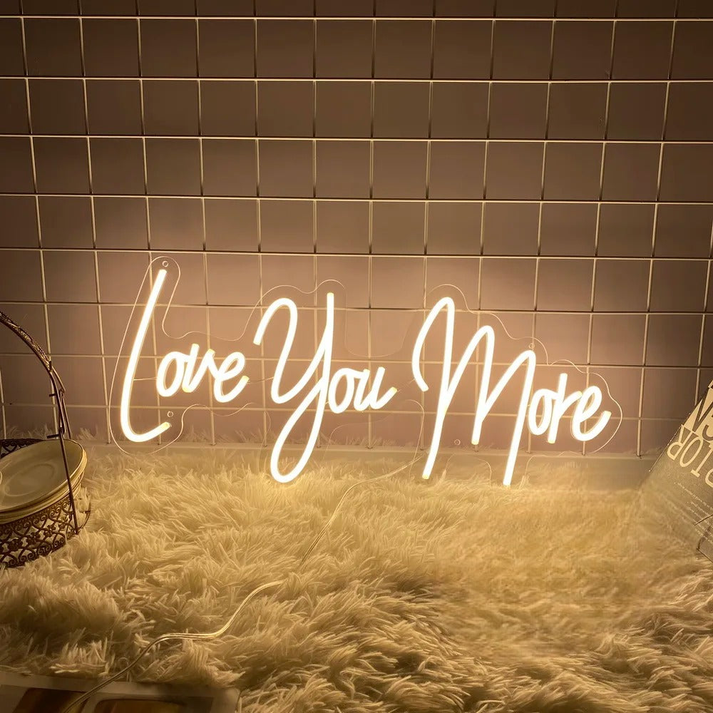 Luminous Expressions Neon LED  Personalized Mirror Love You More  