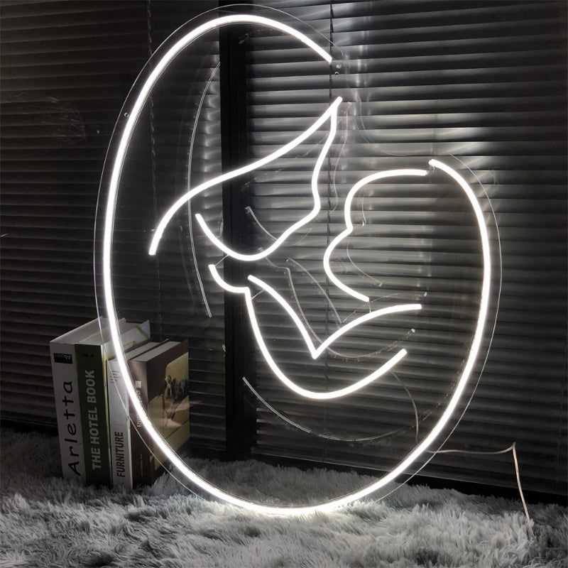 Mother And Kid Neon Led Sign  Personalized Mirror   