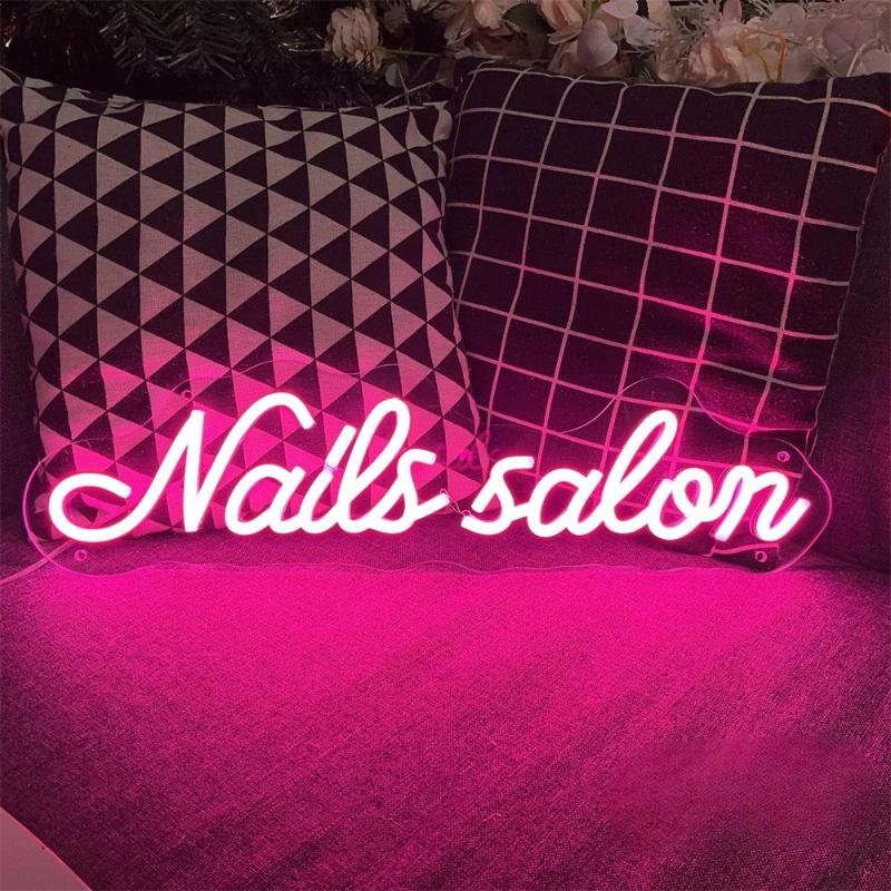 Neon Illuminated Sign For Salon  Personalized Mirror 50 CM  