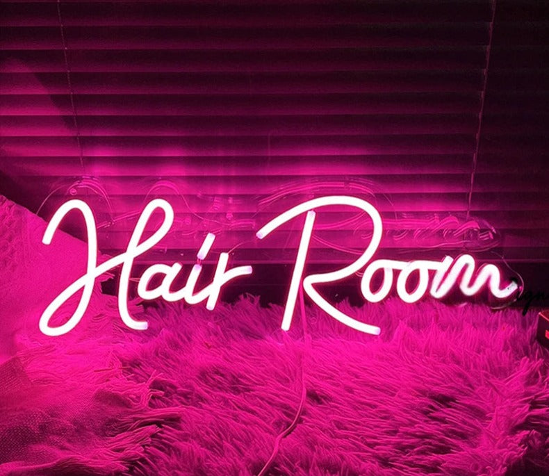 Neon LED Signs For Room Decorations  Personalized Mirror Hair Room  