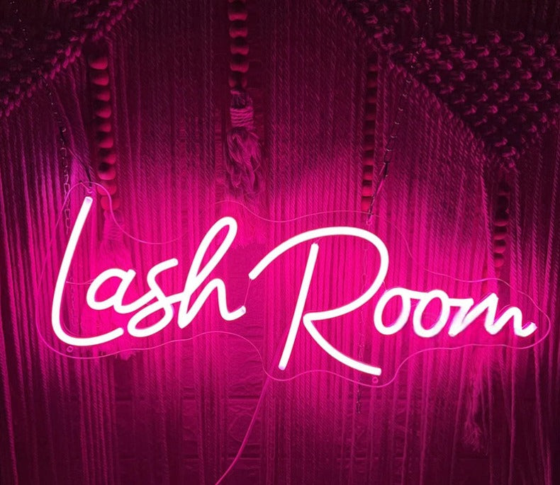 Neon LED Signs For Room Decorations  Personalized Mirror Lash Room  