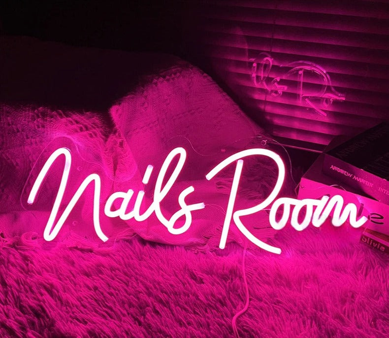 Neon LED Signs For Room Decorations  Personalized Mirror Nails Room  