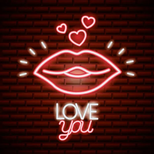 Neon Sign Featuring Love You  Personalized Mirror S  