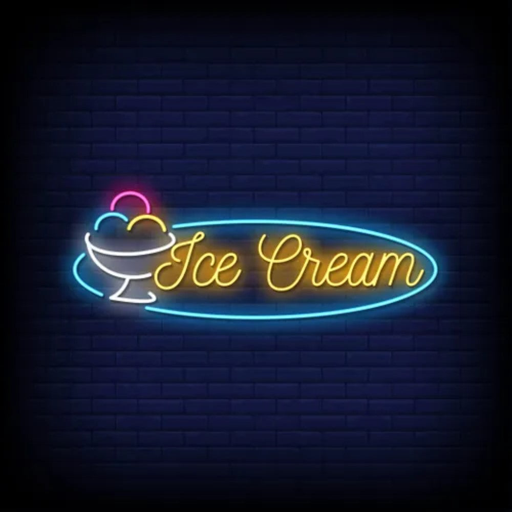 Neon Sign For Ice Cream Shop  Personalized Mirror S  