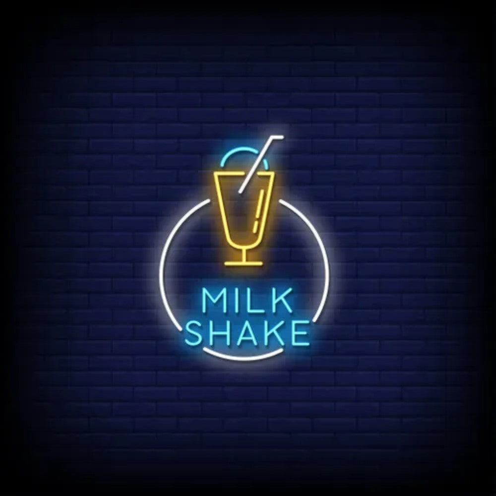 Neon Sign For Milk Shake  Personalized Mirror S  