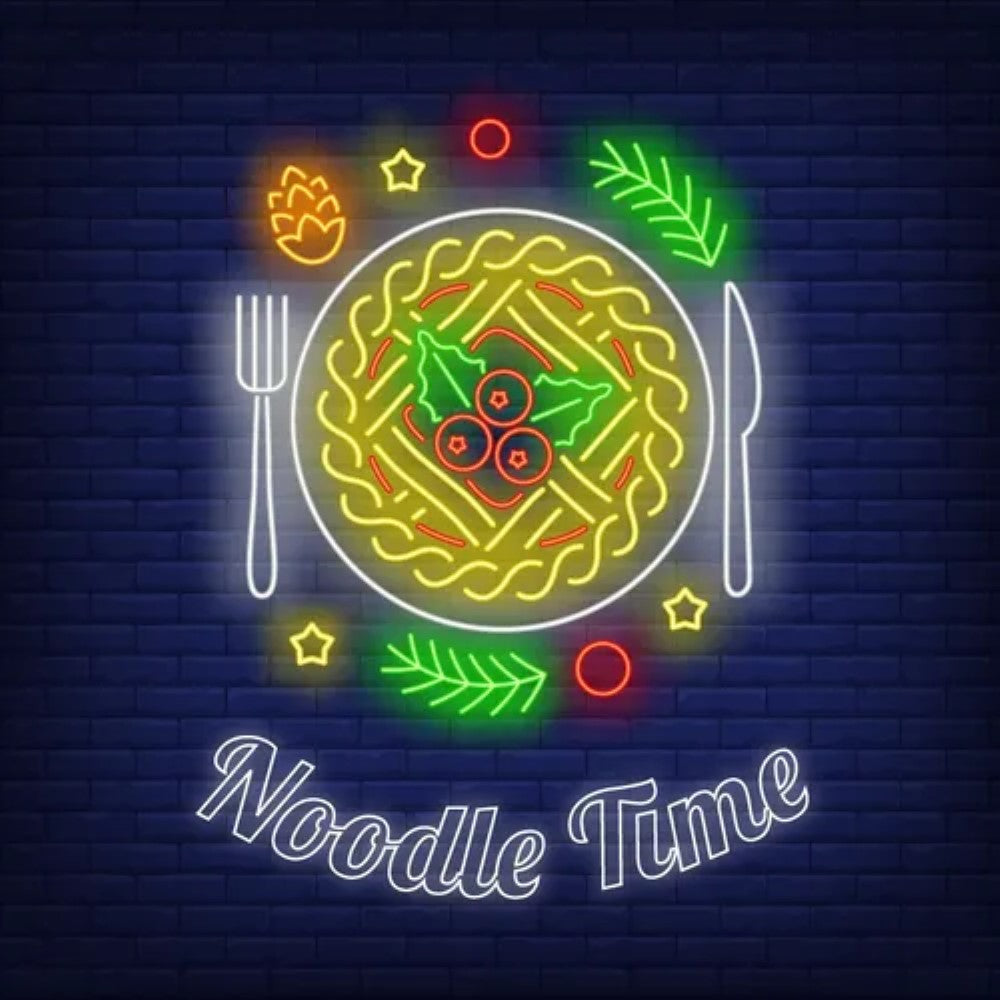 Neon Sign For Noodle Time  Personalized Mirror S  