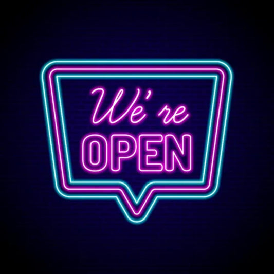 Neon Sign For Were Open  Personalized Mirror S  