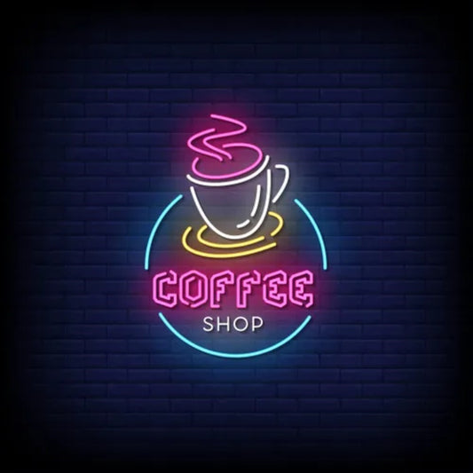 Neon Sign For Coffee Shop  Personalized Mirror S  