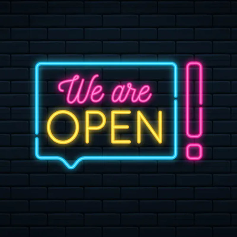 Open For Business Neon Sign  Personalized Mirror S  