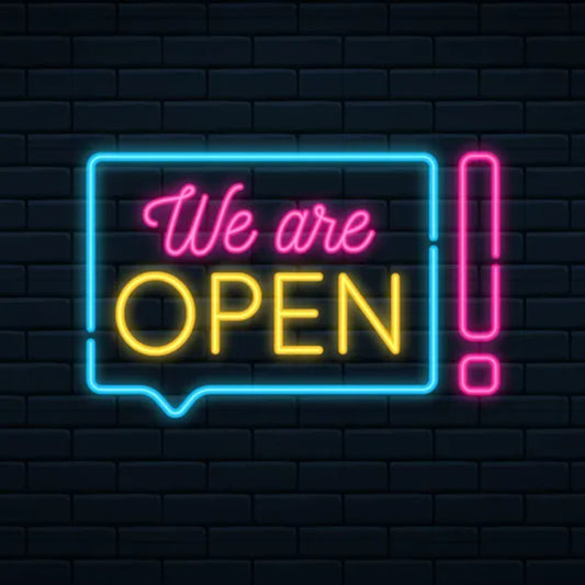 Open For Business Neon Sign  Personalized Mirror S  