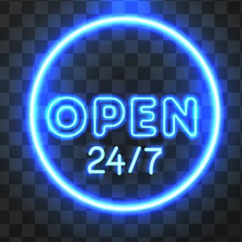 Open Neon Sign  Personalized Mirror S  