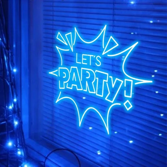 Party Vibes Neon Sign  Personalized Mirror S  