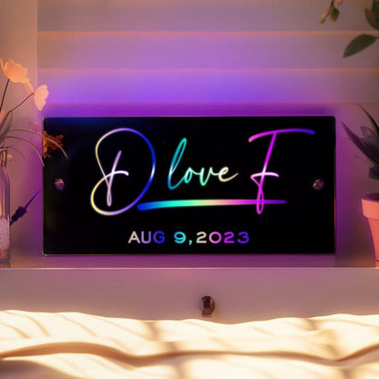 Personalized Bedroom Illumination LED Name Mirror  Name Mirror   