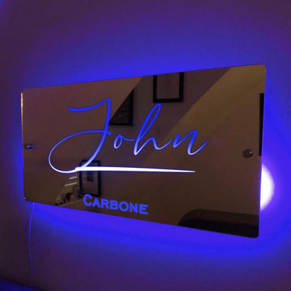 Personalized Bedroom Illumination LED Name Mirror  Name Mirror   