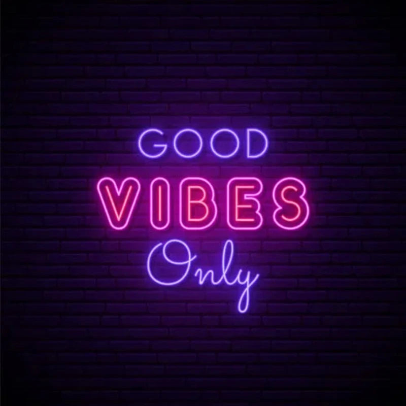 Good Vibes Only LED Neon Sign  Personalized Mirror S  