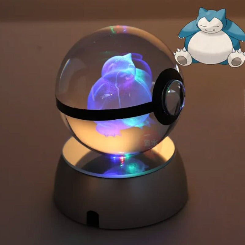 Pokémon Characters Crystal Ball Nightlight  Personalized Mirror Snorlax  