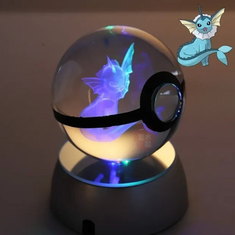 Pokémon Characters Crystal Ball Nightlight  Personalized Mirror Vaporeon  