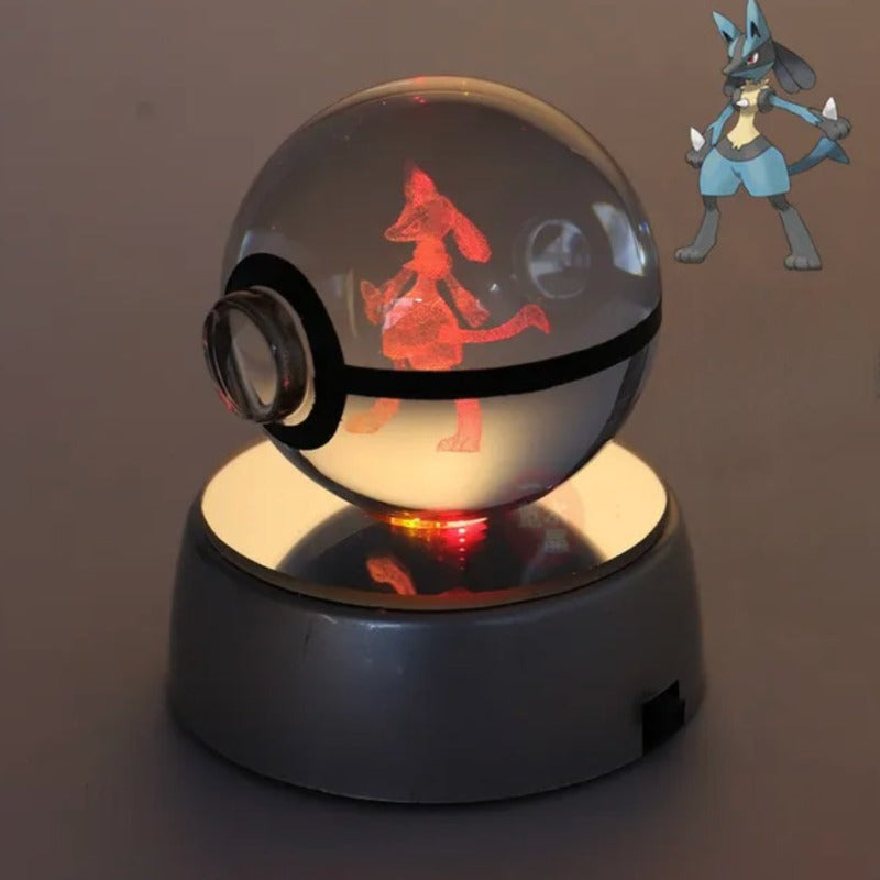 Pokémon Characters Crystal Ball Nightlight  Personalized Mirror Lucario  