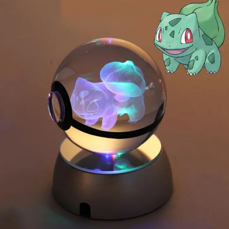 Pokémon Characters Crystal Ball Nightlight  Personalized Mirror Bulbasaur  