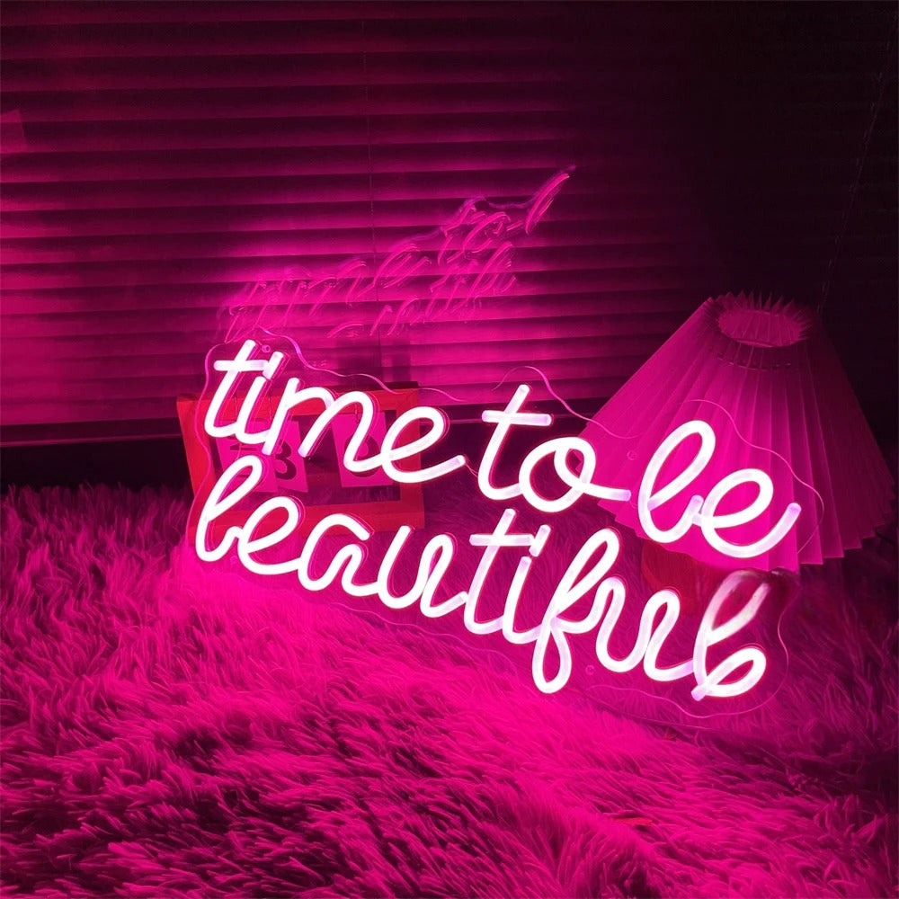 Radiant Inspirational Neon Led Sign  Personalized Mirror   