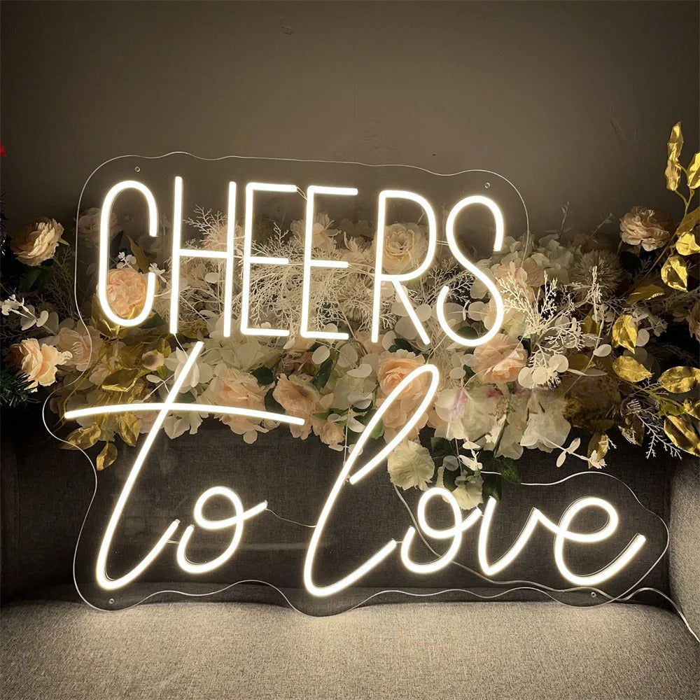 Radiant Neon Celebration Led Sign  Personalized Mirror Light Yellow  