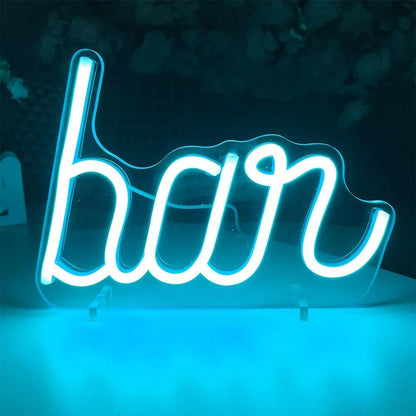 Radiant Script Neon Wall Decor  Personalized Mirror Blue  