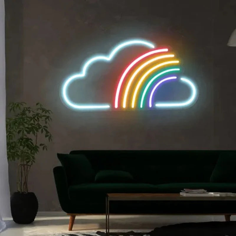 Rainbow Neon Sign  Personalized Mirror S  