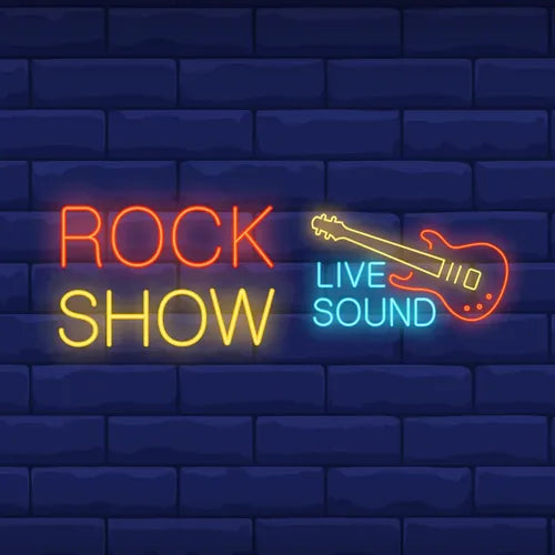 Rock Show Live Sound Neon Sign  Personalized Mirror S  