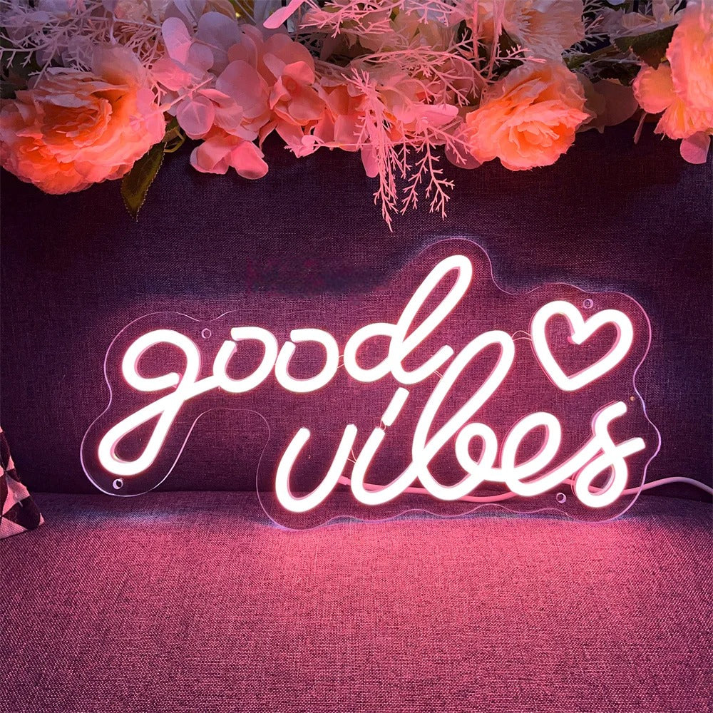 Room Decor LED Neon Signs  Personalized Mirror Orange  