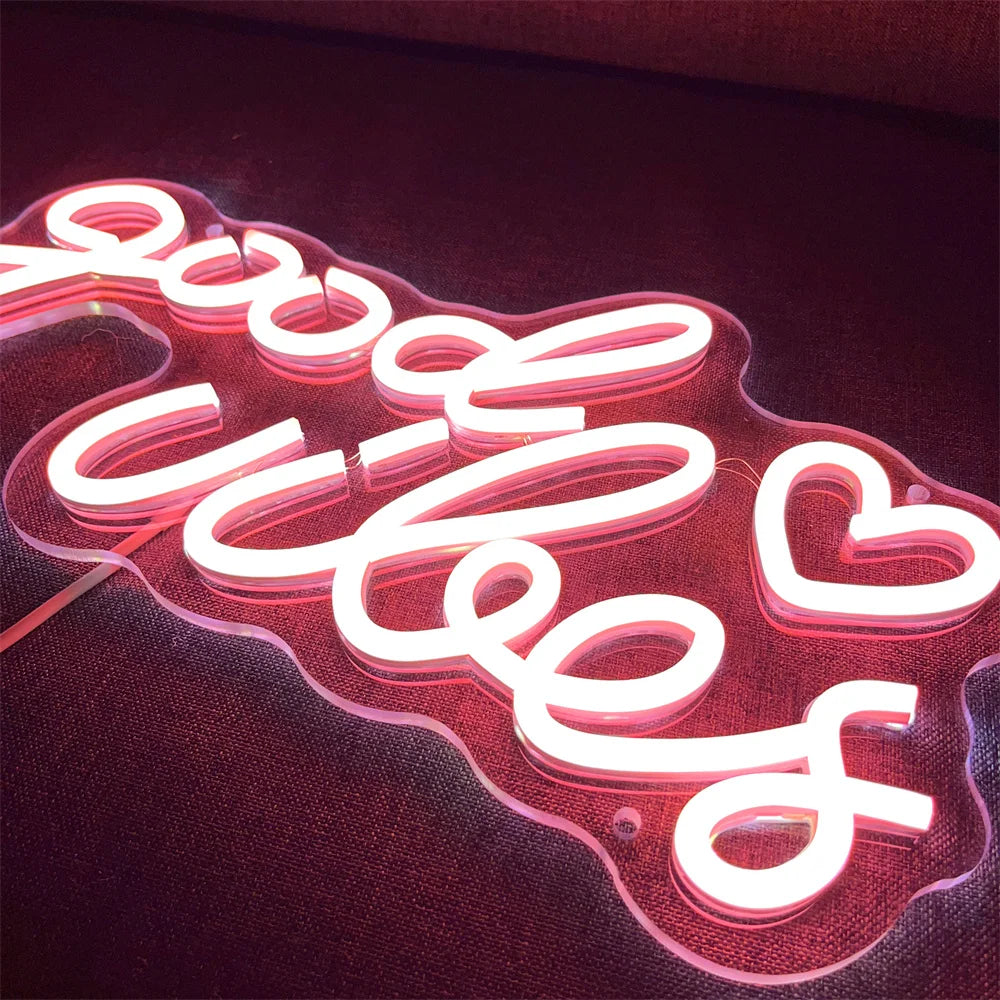 Room Decor LED Neon Signs  Personalized Mirror   