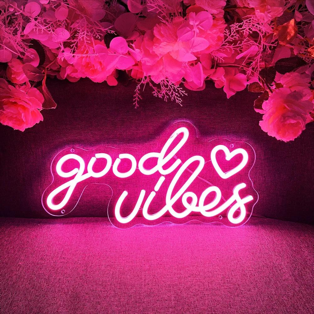 Room Decor LED Neon Signs  Personalized Mirror Pink  