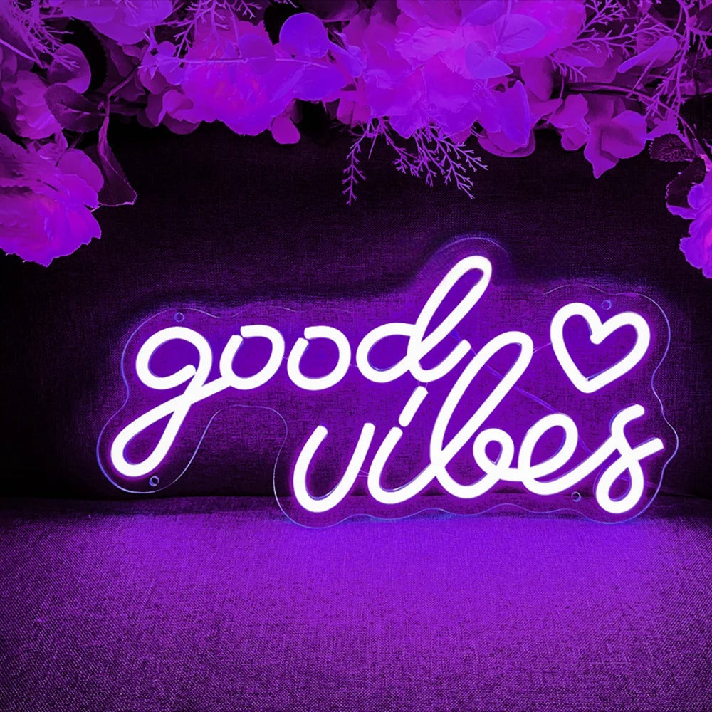 Room Decor LED Neon Signs  Personalized Mirror Purple  