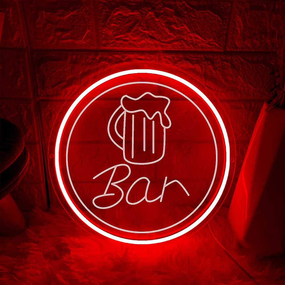 Lash Bar Illuminated Neon Signs  Personalized Mirror Red 30x30cm 