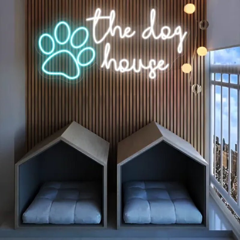 The Dog House Neon Sign  Personalized Mirror S  