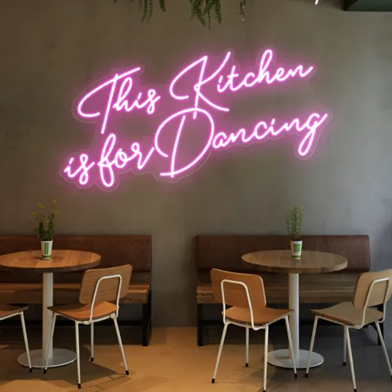 This Kitchen Is For Dancing Neon Sign  Personalized Mirror S  