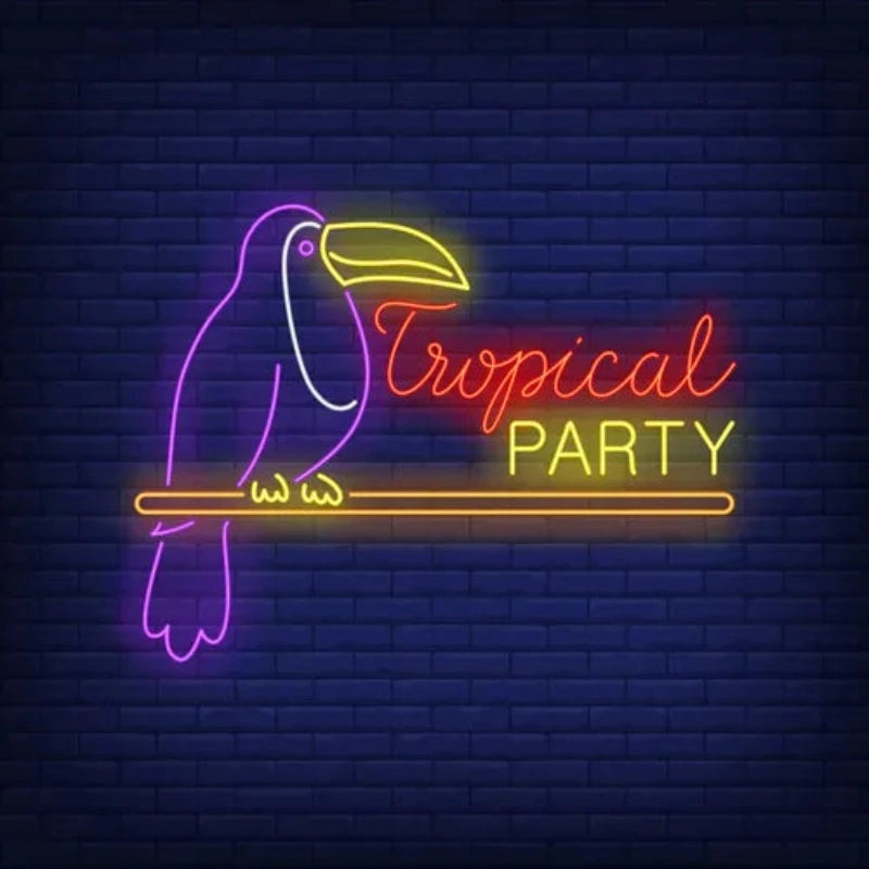 Tropical Party Neon Sign  Personalized Mirror S  