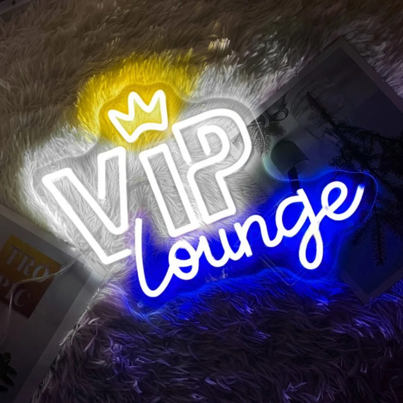 VIP Lounge Neon Led Sign  Personalized Mirror   