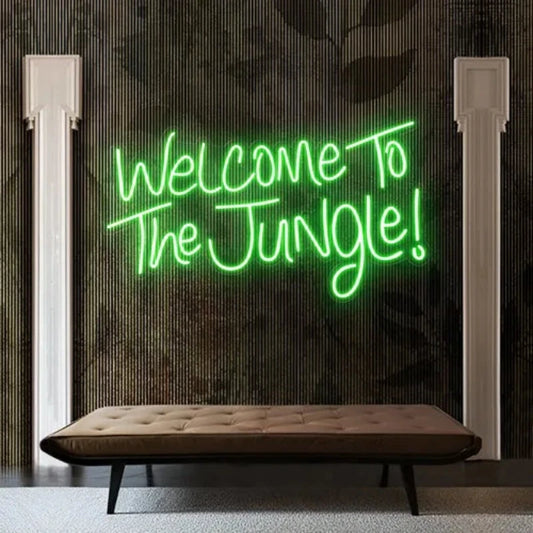 Welcome To The Jungle LED Neon Sign  Personalized Mirror S  