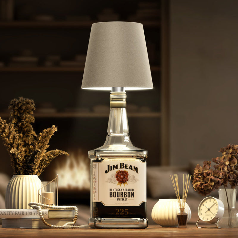 Wireless Bottle Lamp  Personalized Mirror   