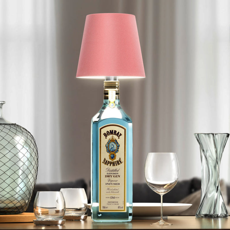 Wireless Bottle Lamp  Personalized Mirror   