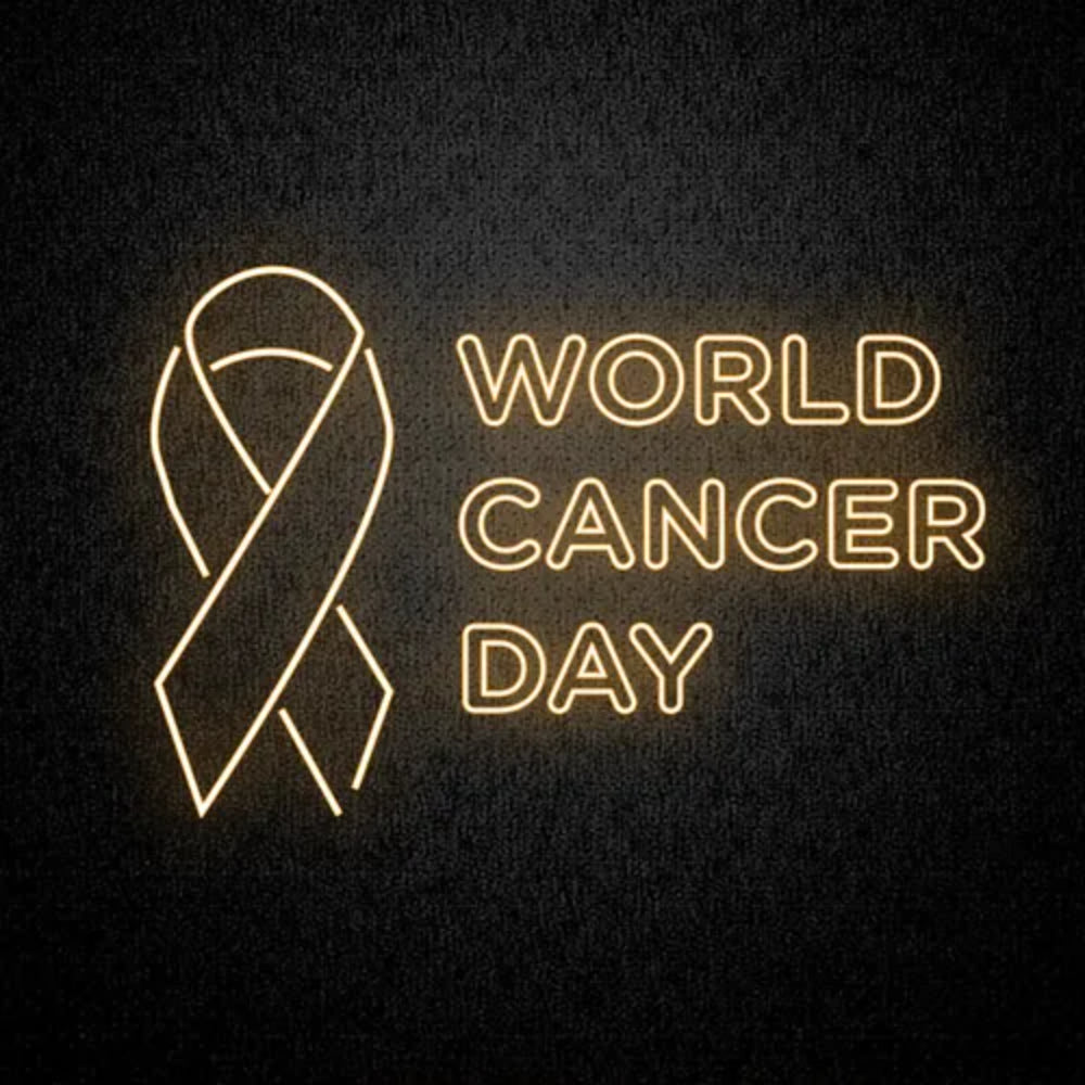 World Cancer Day Neon Sign  Personalized Mirror S  