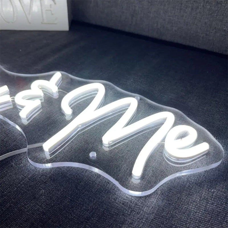 You And Me Neon Led Sign  Personalized Mirror   