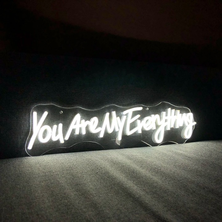 Glowing Affection You Are My Everything Neon Sign  Personalized Mirror   