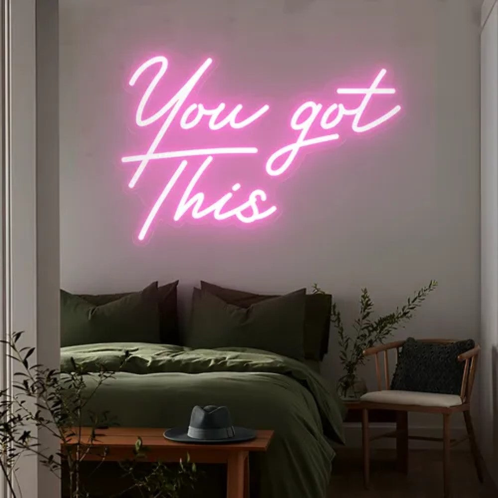 You Got This LED Neon Art Sign  Personalized Mirror S  