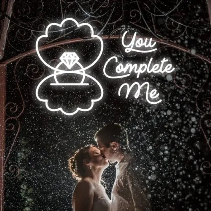 You Complete Me Neon Sign  Personalized Mirror S  