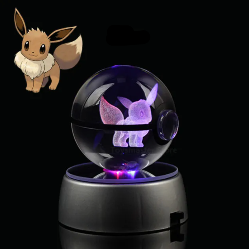 Pokémon Characters Crystal Ball Nightlight  Personalized Mirror Eevee  